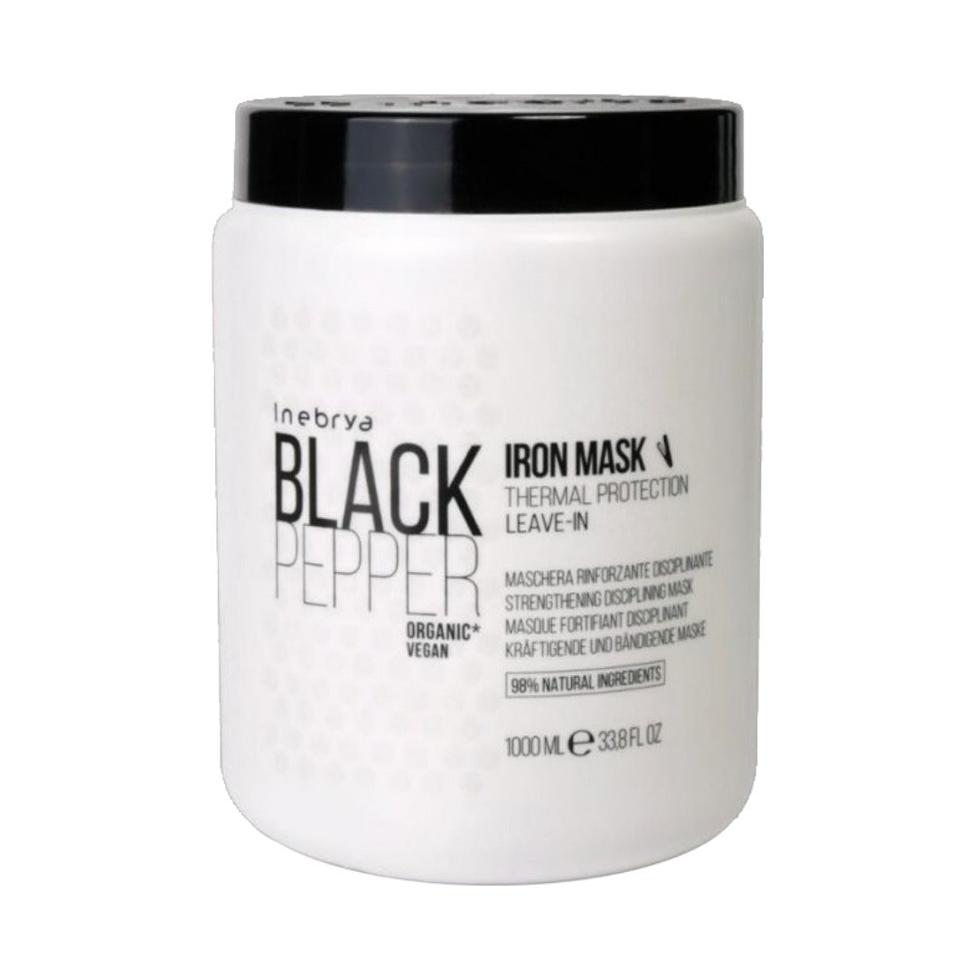 Inebrya Black Pepper Iron Mask Maschera Rinforzante Disciplinante 1000ml