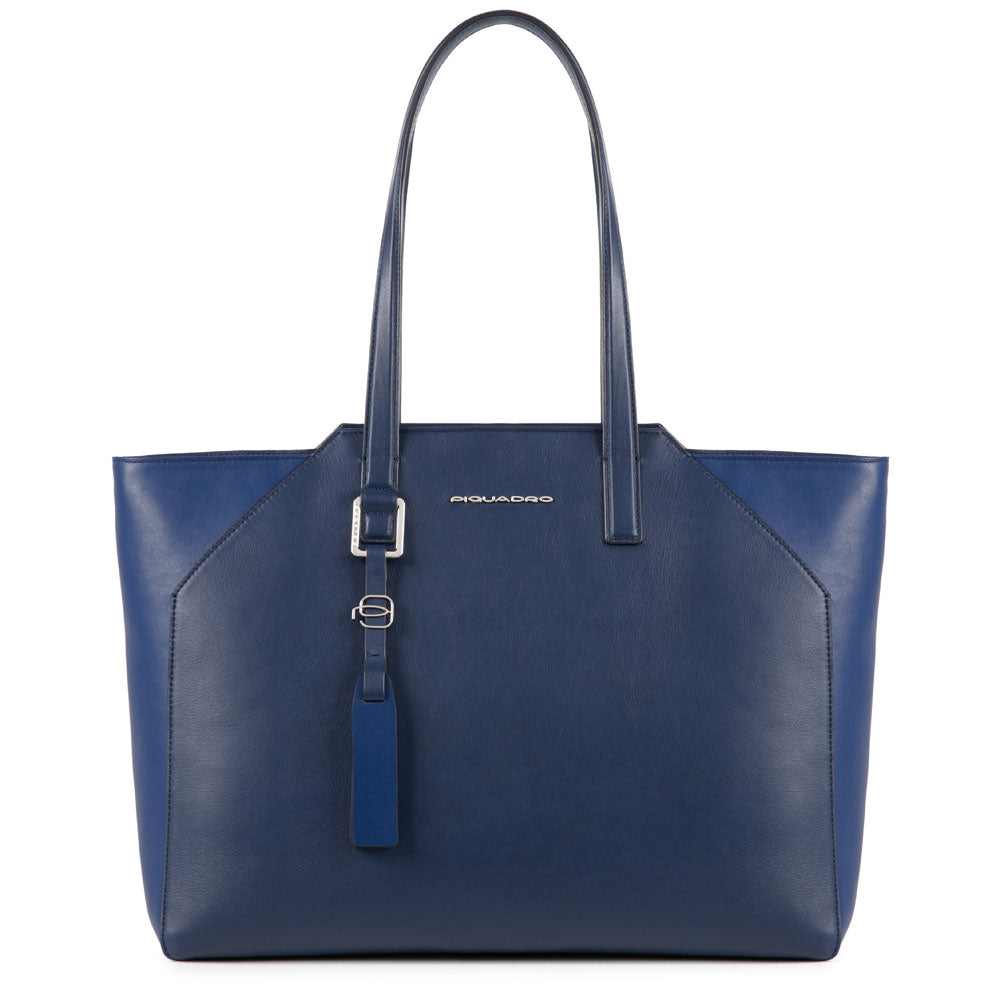 Piquadro Borsa Shopping Bag Grande Blu