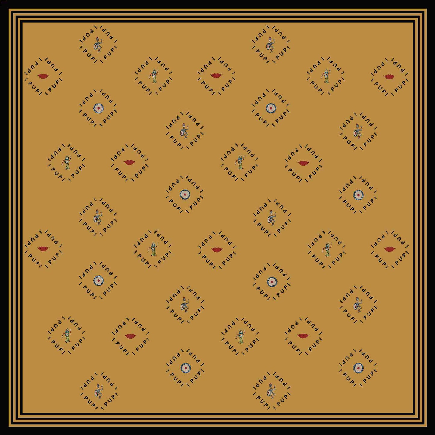 I Pupi Foulards Tetris 44870 35x160 Oro