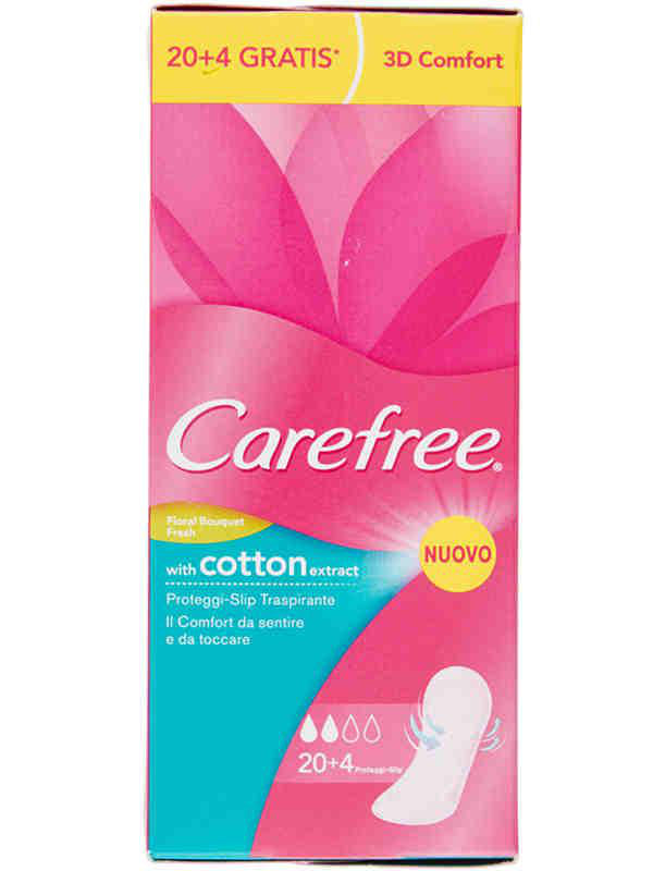 Carefree Salvaslip Cotton Extract 24 Pz